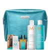 Hydration shampoo and conditioner. Moroccanoil treatment oil. Metallic teal gift bag.